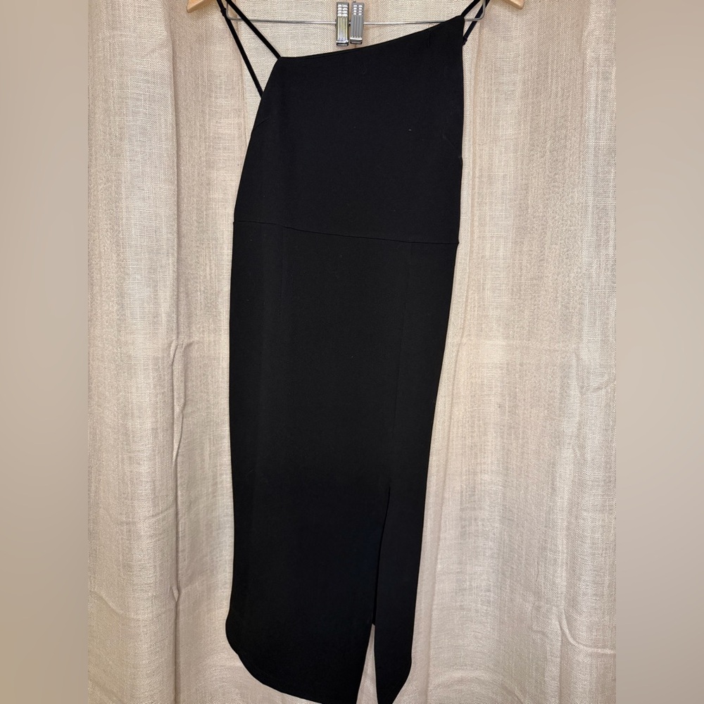 Elegant Black Asymmetrical Dress